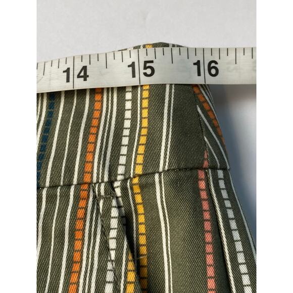 Loft Factory Green Striped 4-inch Shorts Women's Size 4 - Picture 6 of 9